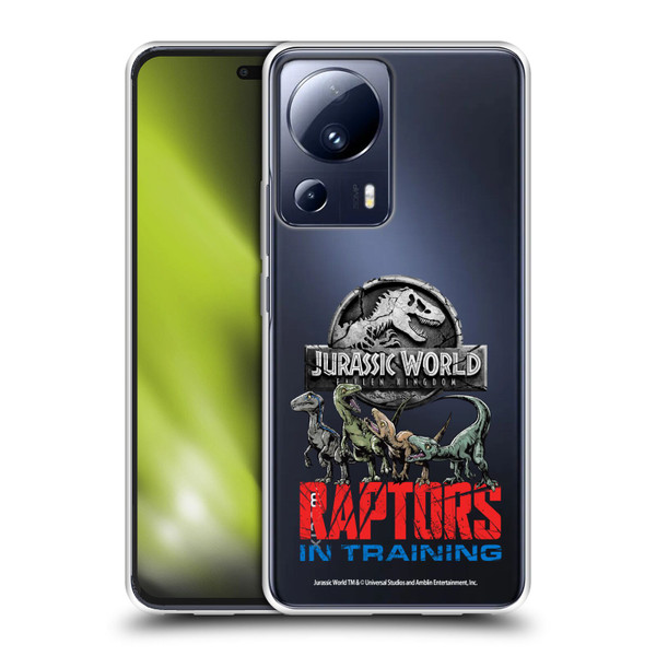 Jurassic World Fallen Kingdom Key Art Raptors In Training Soft Gel Case for Xiaomi 13 Lite 5G