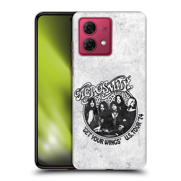 Aerosmith Black And White Get Your Wings US Tour Soft Gel Case for Motorola Moto G84 5G