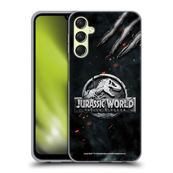 Jurassic World Fallen Kingdom Logo Dinosaur Claw Soft Gel Case for Samsung Galaxy A24 4G / Galaxy M34 5G