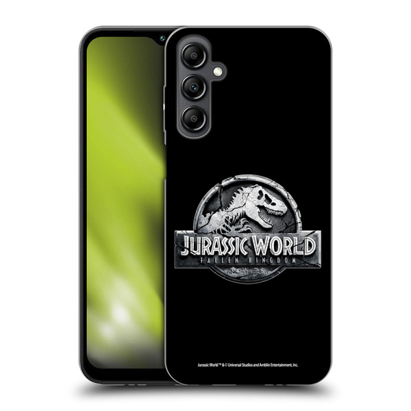 Jurassic World Fallen Kingdom Logo Plain Black Soft Gel Case for Samsung Galaxy M14 5G
