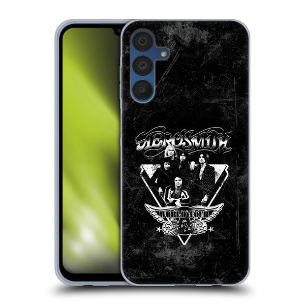Aerosmith Black And White World Tour Soft Gel Case for Samsung Galaxy A15