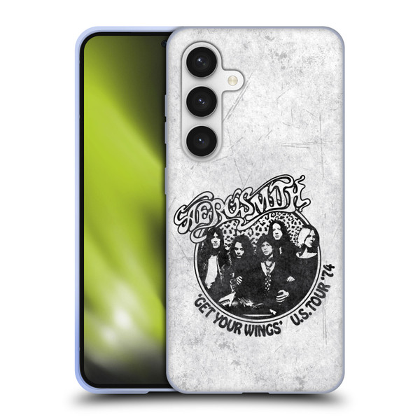 Aerosmith Black And White Get Your Wings US Tour Soft Gel Case for Samsung Galaxy S24 5G