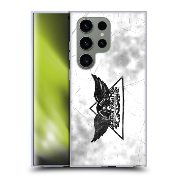 Aerosmith Black And White Triangle Winged Logo Soft Gel Case for Samsung Galaxy S24 Ultra 5G