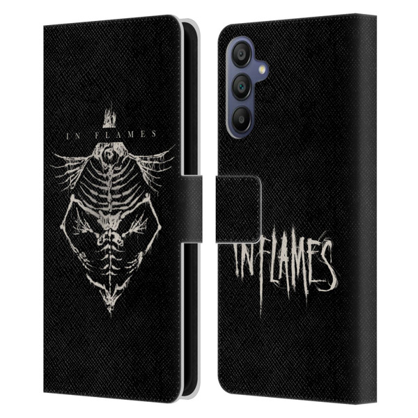 In Flames Metal Grunge Jesterhead Bones Leather Book Wallet Case Cover For Samsung Galaxy A15