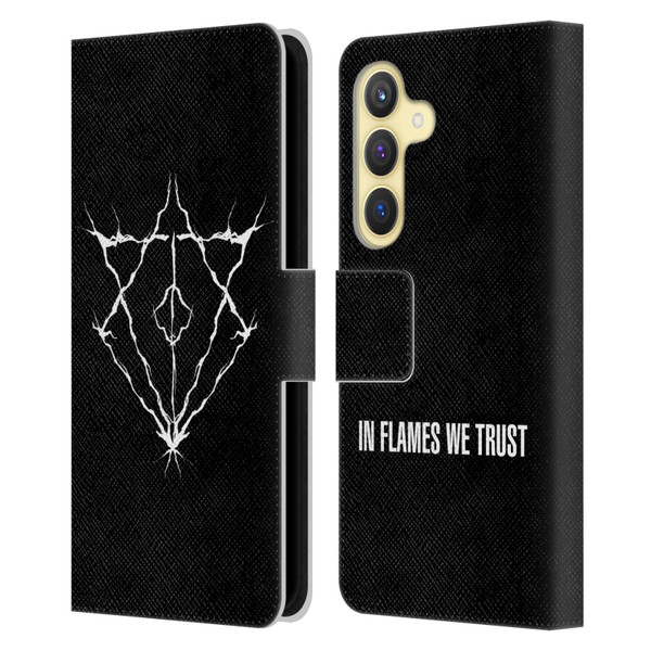 In Flames Metal Grunge Jesterhead Logo Leather Book Wallet Case Cover For Samsung Galaxy S24 5G