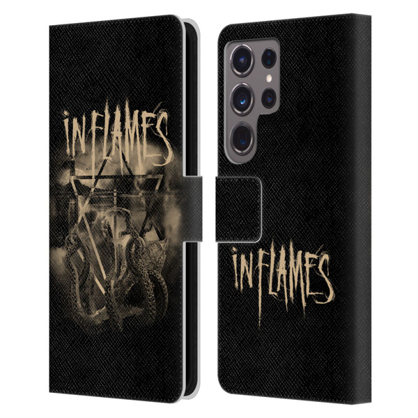 In Flames Metal Grunge Octoflames Leather Book Wallet Case Cover For Samsung Galaxy S24 Ultra 5G