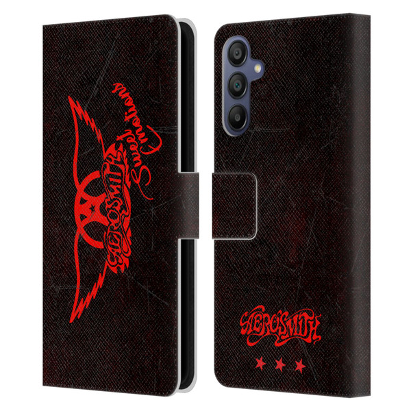 Aerosmith Classics Red Winged Sweet Emotions Leather Book Wallet Case Cover For Samsung Galaxy A15