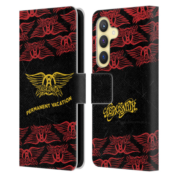 Aerosmith Classics Permanent Vacation Leather Book Wallet Case Cover For Samsung Galaxy S24 5G