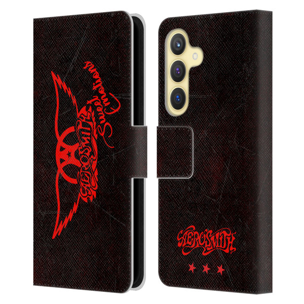 Aerosmith Classics Red Winged Sweet Emotions Leather Book Wallet Case Cover For Samsung Galaxy S24 5G