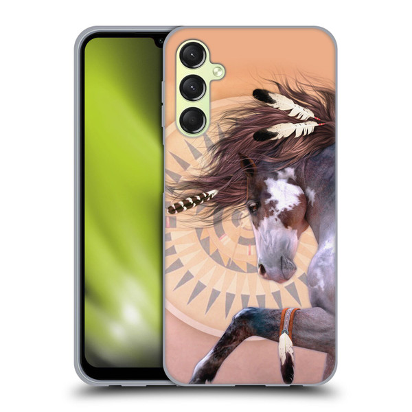 Laurie Prindle Fantasy Horse Native Spirit Soft Gel Case for Samsung Galaxy A24 4G / Galaxy M34 5G
