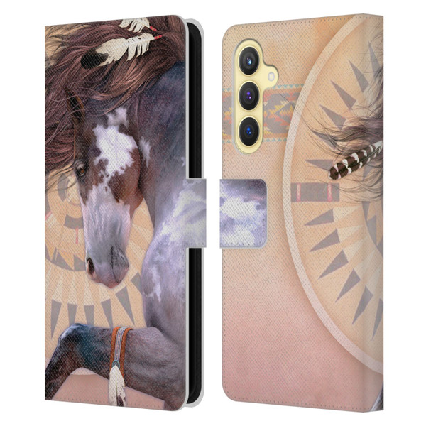 Laurie Prindle Fantasy Horse Native Spirit Leather Book Wallet Case Cover For Samsung Galaxy S23 FE 5G
