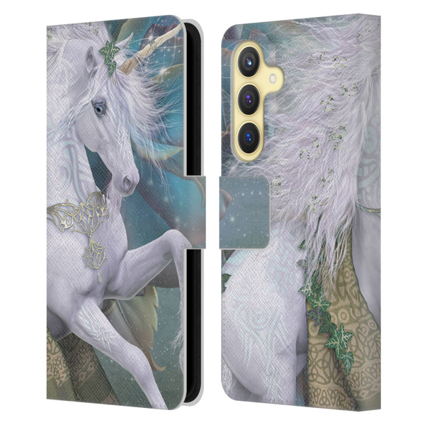 Laurie Prindle Fantasy Horse Kieran Unicorn Leather Book Wallet Case Cover For Samsung Galaxy S24 5G