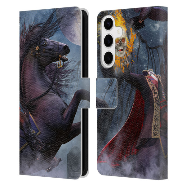 Laurie Prindle Fantasy Horse Sleepy Hollow Warrior Leather Book Wallet Case Cover For Samsung Galaxy S24+ 5G