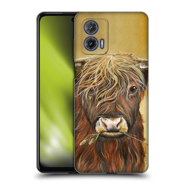 Lisa Sparling Creatures Highland Cow Fireball Soft Gel Case for Motorola Moto G73 5G