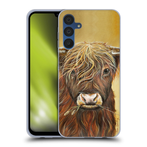 Lisa Sparling Creatures Highland Cow Fireball Soft Gel Case for Samsung Galaxy A15