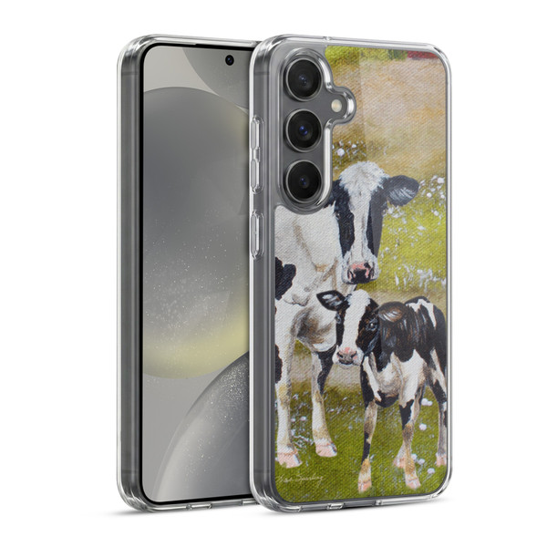 Lisa Sparling Creatures Two Cows Soft Gel Case for Samsung Galaxy S24 5G & MagSafe