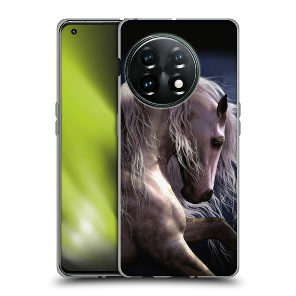 Laurie Prindle Western Stallion Night Silver Ghost II Soft Gel Case for OnePlus 11 5G
