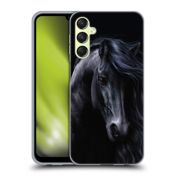 Laurie Prindle Western Stallion The Black Soft Gel Case for Samsung Galaxy A24 4G / Galaxy M34 5G