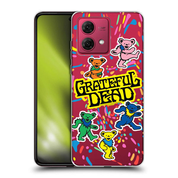 Grateful Dead Trends Bear Color Splatter Soft Gel Case for Motorola Moto G84 5G