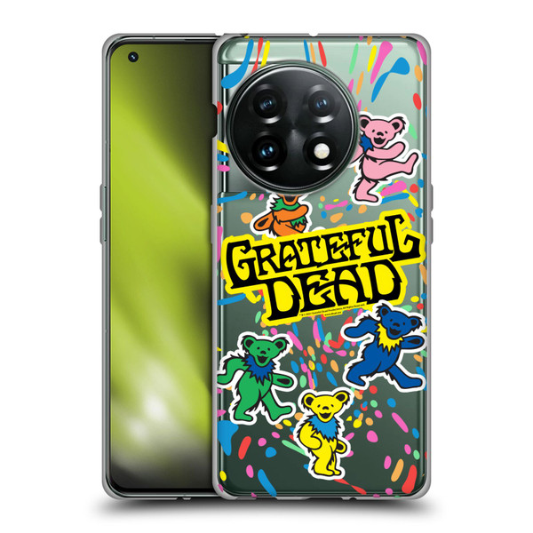 Grateful Dead Trends Bear Color Splatter Soft Gel Case for OnePlus 11 5G