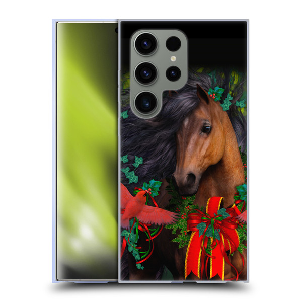 Laurie Prindle Western Stallion A Morgan Christmas Soft Gel Case for Samsung Galaxy S24 Ultra 5G