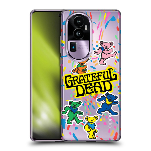 Grateful Dead Trends Bear Color Splatter Soft Gel Case for OPPO Reno10 Pro+