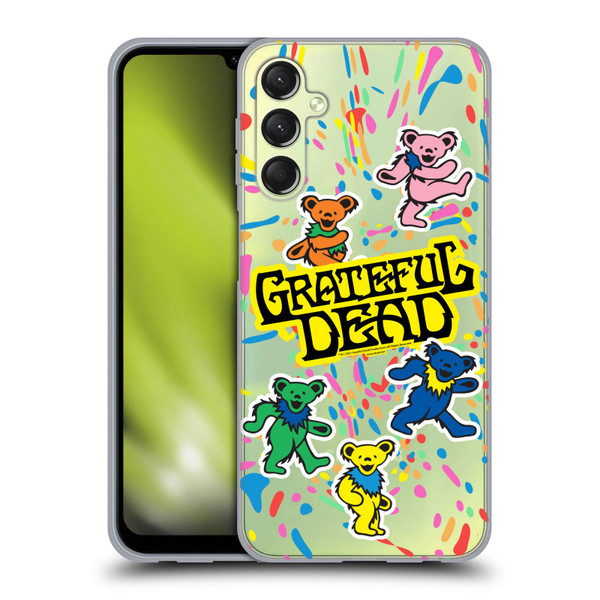 Grateful Dead Trends Bear Color Splatter Soft Gel Case for Samsung Galaxy A24 4G / Galaxy M34 5G