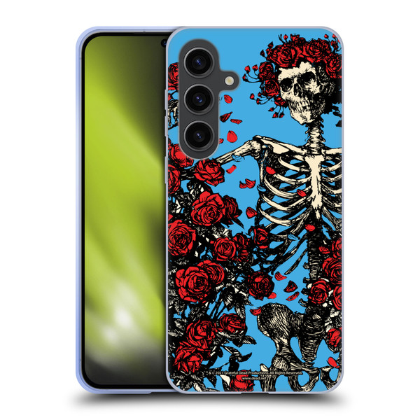 Grateful Dead Trends Bertha Skull Roses Soft Gel Case for Samsung Galaxy S24+ 5G