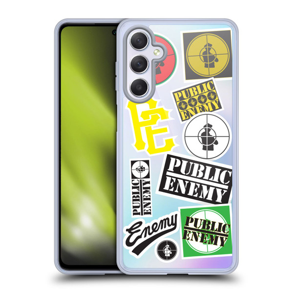 Public Enemy Graphics Collage Soft Gel Case for Samsung Galaxy M54 5G