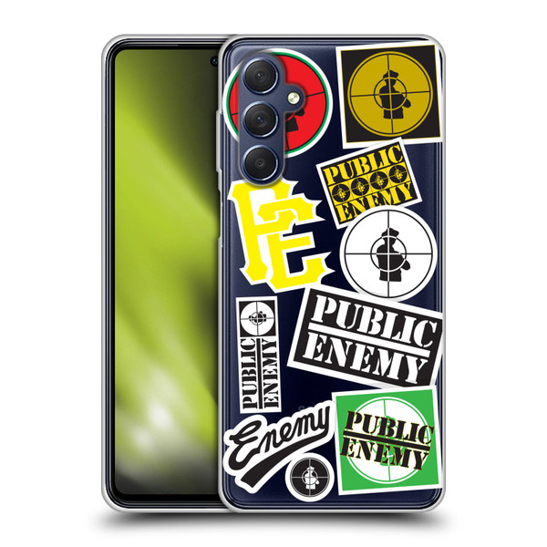 Public Enemy Graphics Collage Soft Gel Case for Samsung Galaxy M54 5G