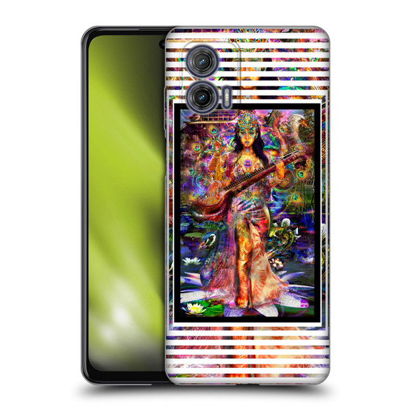 Jumbie Art Gods and Goddesses Saraswatti Soft Gel Case for Motorola Moto G73 5G