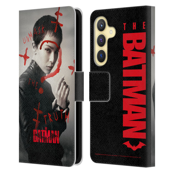 The Batman Posters Catwoman Unmask The Truth Leather Book Wallet Case Cover For Samsung Galaxy S24 5G