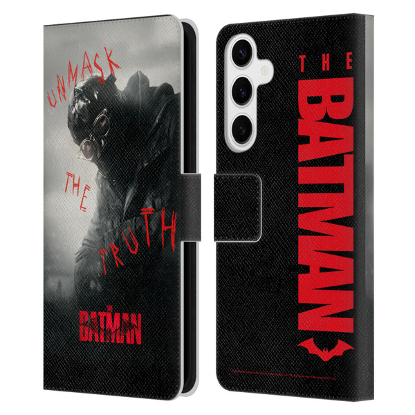 The Batman Posters Riddler Unmask The Truth Leather Book Wallet Case Cover For Samsung Galaxy S24+ 5G