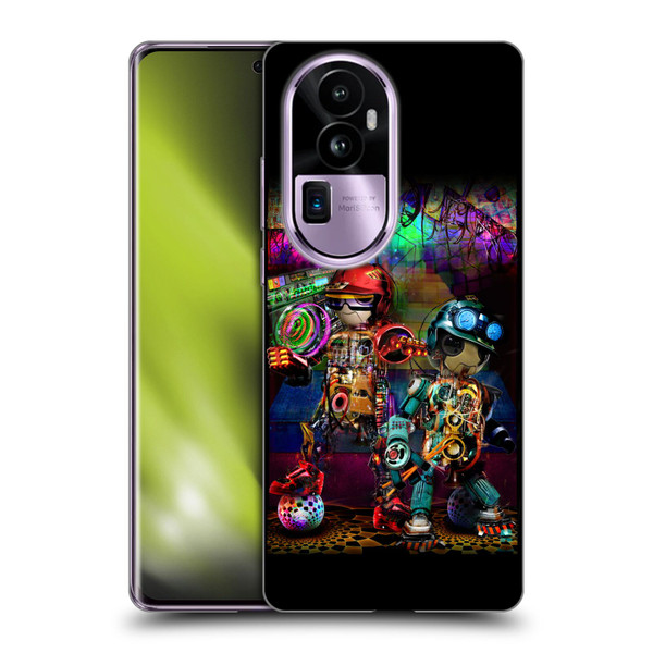Jumbie Art Visionary Boombox Robots Soft Gel Case for OPPO Reno10 Pro+
