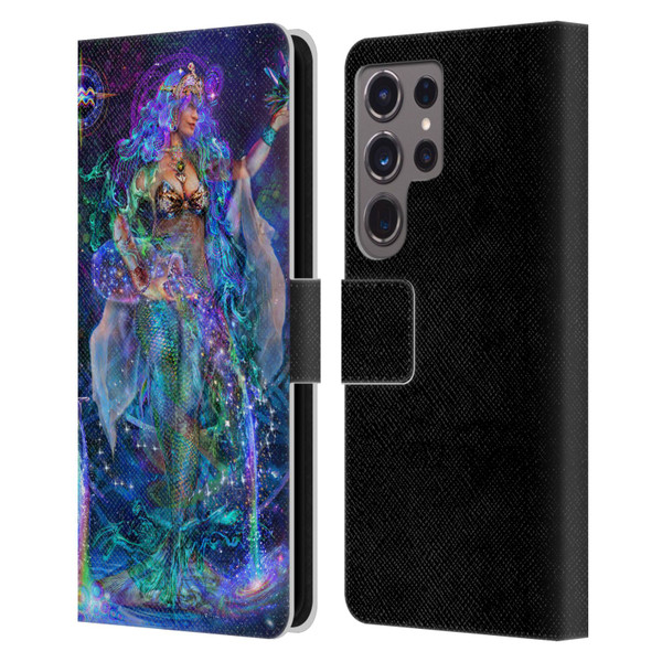 Jumbie Art Visionary Aquarius Leather Book Wallet Case Cover For Samsung Galaxy S24 Ultra 5G