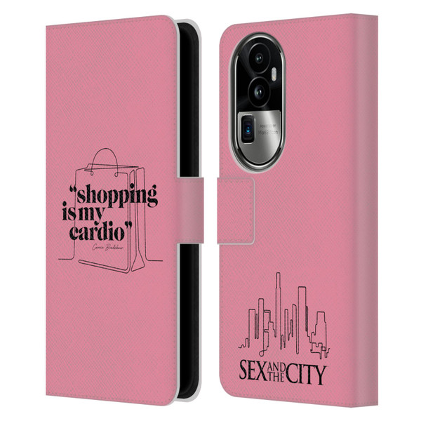 Sex and The City: Television Series Characters Shopping Cardio Carrie Leather Book Wallet Case Cover For OPPO Reno10 Pro+