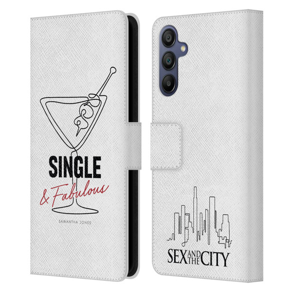 Sex and The City: Television Series Characters Single And Fabulous Samantha Leather Book Wallet Case Cover For Samsung Galaxy A15