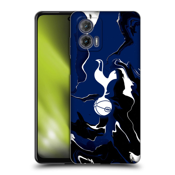 Tottenham Hotspur F.C. Badge Marble Soft Gel Case for Motorola Moto G73 5G