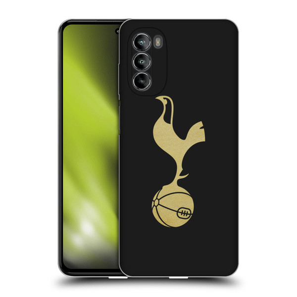 Tottenham Hotspur F.C. Badge Black And Gold Soft Gel Case for Motorola Moto G82 5G