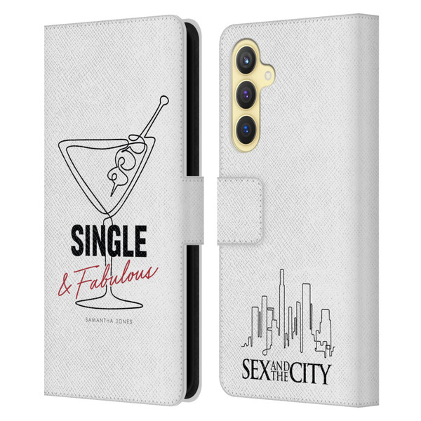 Sex and The City: Television Series Characters Single And Fabulous Samantha Leather Book Wallet Case Cover For Samsung Galaxy S23 FE 5G