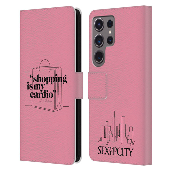 Sex and The City: Television Series Characters Shopping Cardio Carrie Leather Book Wallet Case Cover For Samsung Galaxy S24 Ultra 5G