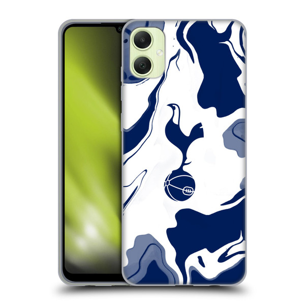 Tottenham Hotspur F.C. Badge Blue And White Marble Soft Gel Case for Samsung Galaxy A05