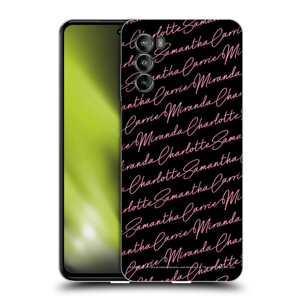 Sex and The City: Television Series Graphics Name Pattern Soft Gel Case for Motorola Moto G82 5G