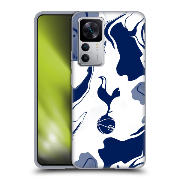 Tottenham Hotspur F.C. Badge Blue And White Marble Soft Gel Case for Xiaomi 12T 5G / 12T Pro 5G / Redmi K50 Ultra 5G