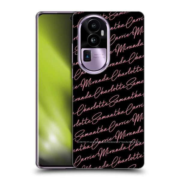Sex and The City: Television Series Graphics Name Pattern Soft Gel Case for OPPO Reno10 Pro+