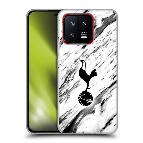 Tottenham Hotspur F.C. Badge Black And White Marble Soft Gel Case for Xiaomi 13 5G