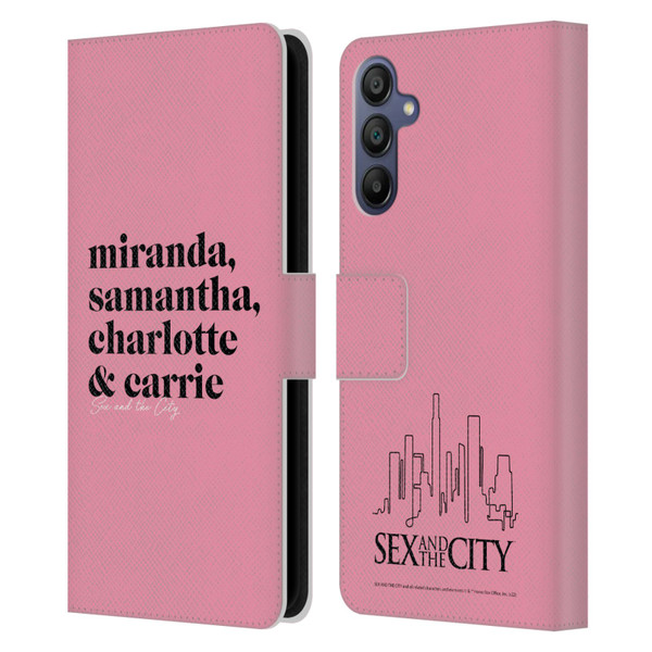 Sex and The City: Television Series Graphics Character 2 Leather Book Wallet Case Cover For Samsung Galaxy A15