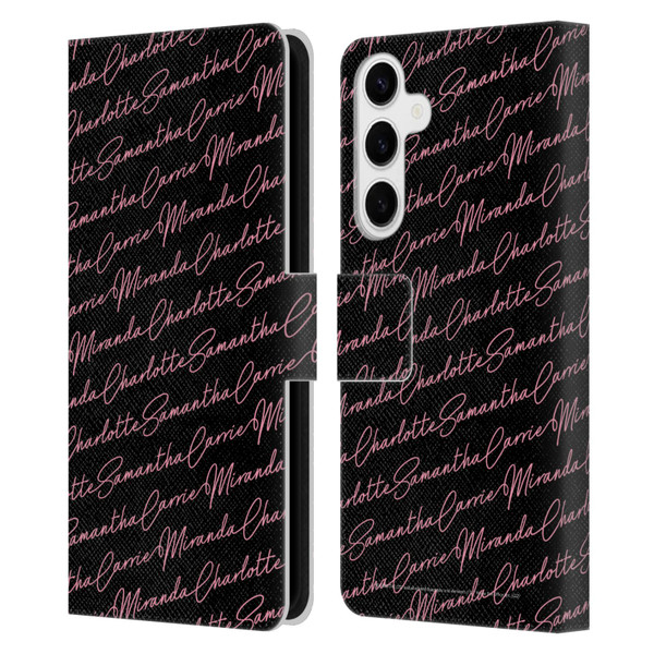 Sex and The City: Television Series Graphics Name Pattern Leather Book Wallet Case Cover For Samsung Galaxy S24+ 5G