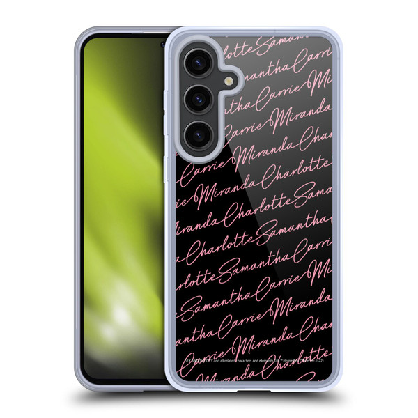 Sex and The City: Television Series Graphics Name Pattern Soft Gel Case for Samsung Galaxy S24+ 5G