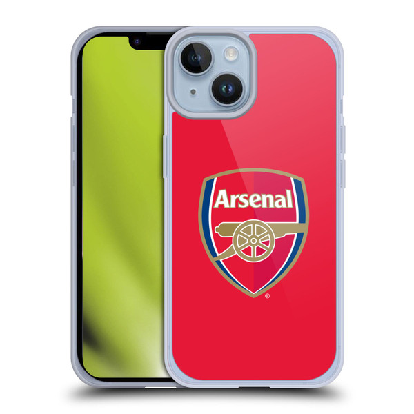 Arsenal FC Crest 2 Full Colour Red Soft Gel Case for Apple iPhone 14